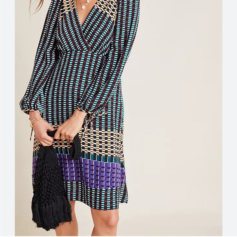 Mauve Anthropologie Black and Silver Sequin V-Neck Sundress new w tags